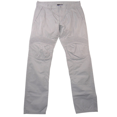 Armani Exchange Mens Moto Biker Pants Light Grey Articulated Knee Size 36x31