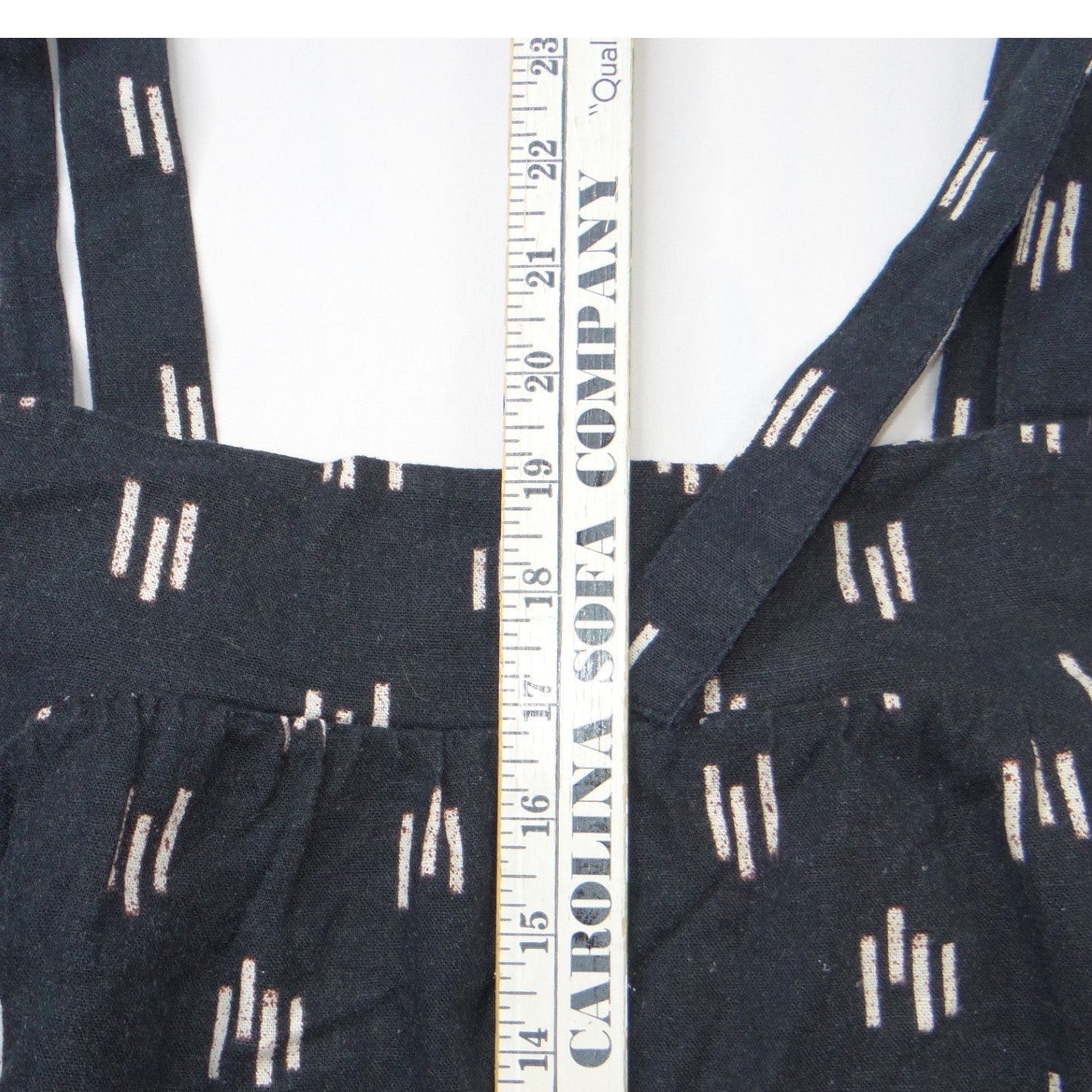 Sonoma Goods For Life Womens Medium Tie Shoulder Dash Print Camisole Top Black