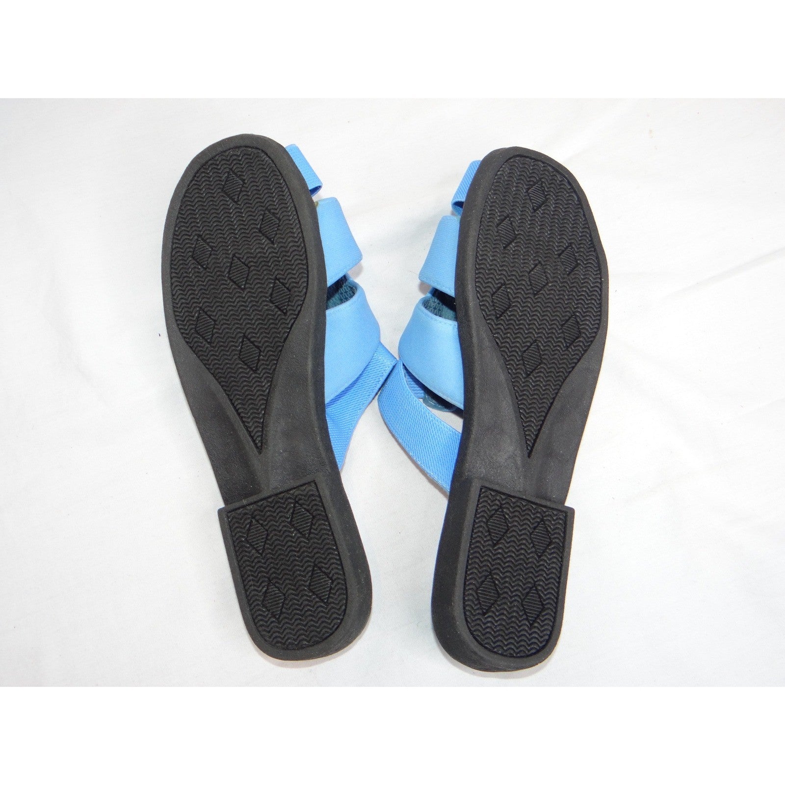 New DeadStock Womens Light Blue Gladiator Style Comfort Slides Sandals Size 7M