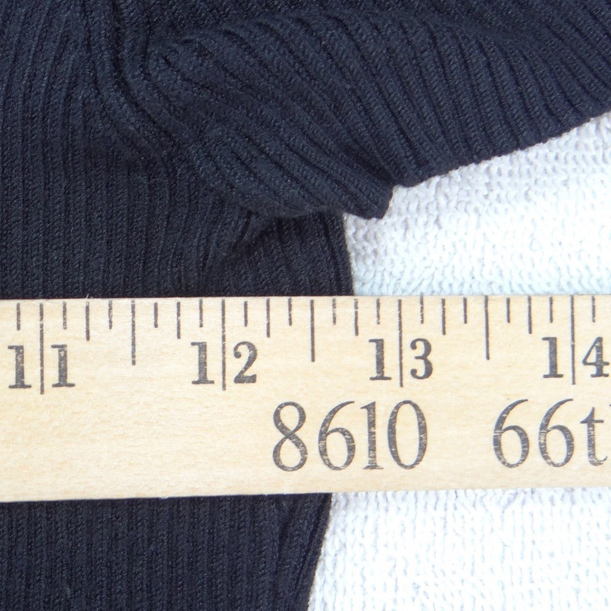 INC International Concepts Womens Black Ribbed Peplum Knit Scoop Neck Top M