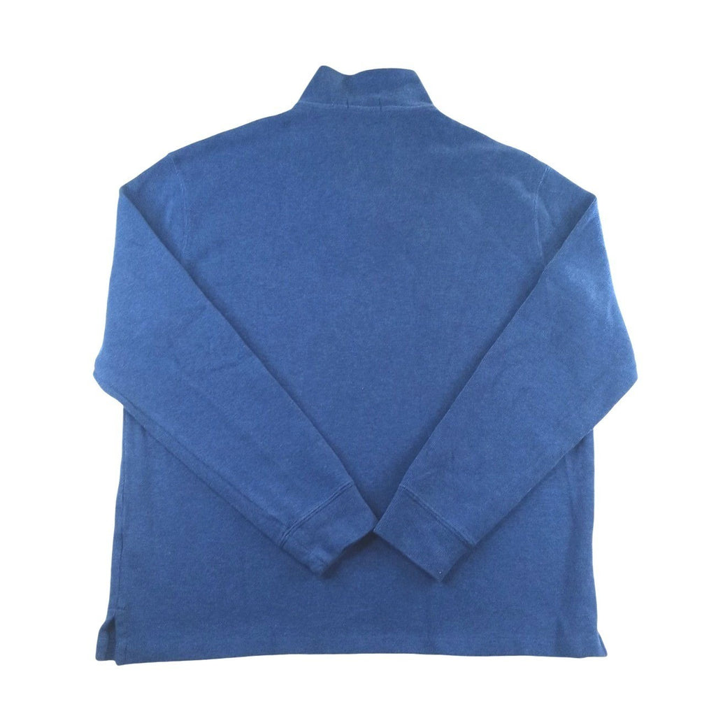Ralph Lauren Mens Blue Quarter Zip Pullover Sweater Size L