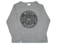 HH Family Women's Gray Long Sleeve Top with Witch Power Graphic