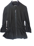 Zenergy by Chico's Black Women's Zip-Up Scrub Style Jacket Size 2