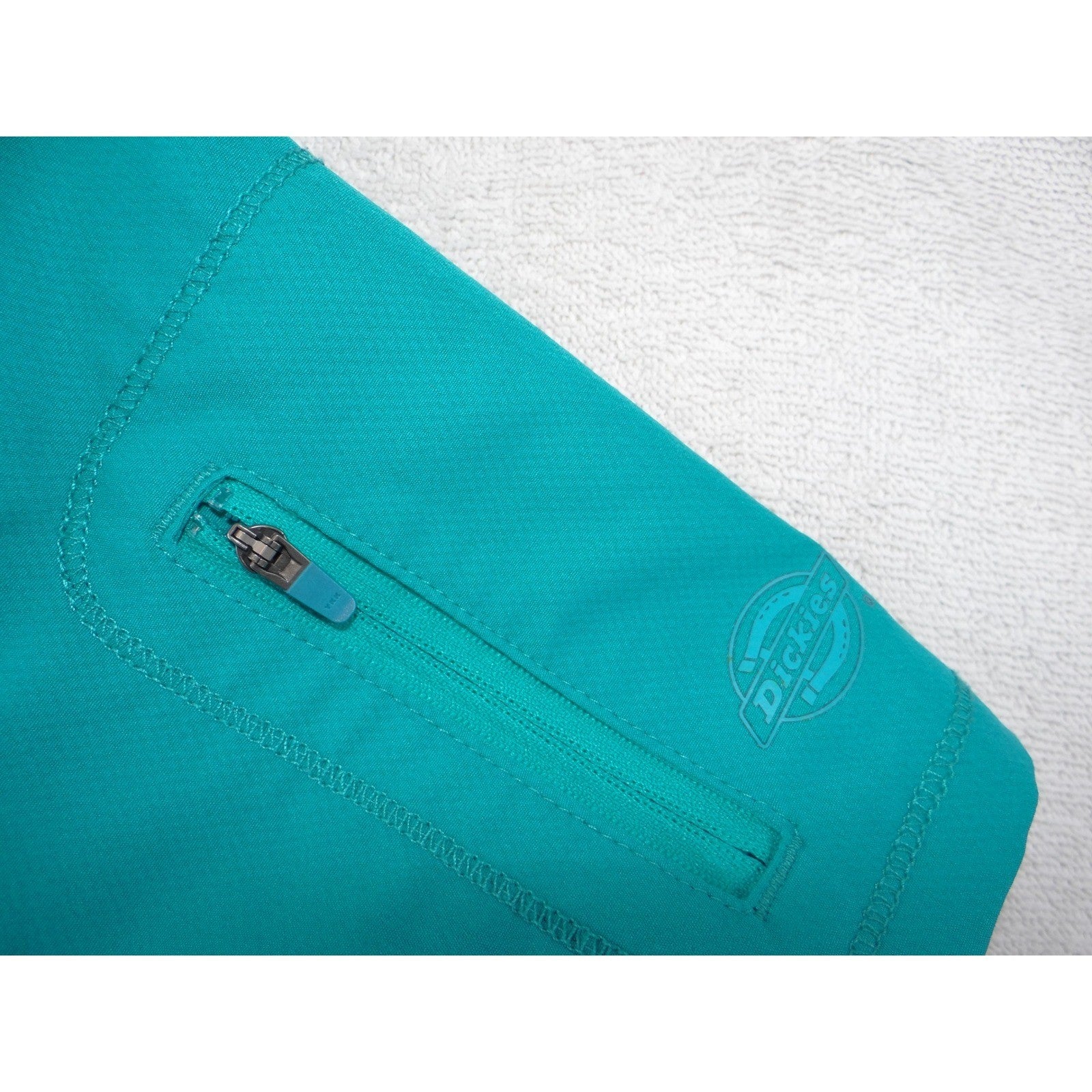 Dickies EDS Essentials Womens Scrub Set Teal Blue V-Neck Top And Pants XL- Tall
