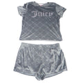 Juicy Couture Velour Shorts Grey All Over JC Logo Sleepwear Loungewear Women XL