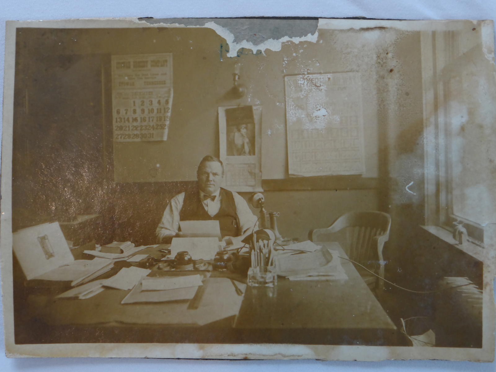 Vintage Antique Telegraph Office Photograph advertisement