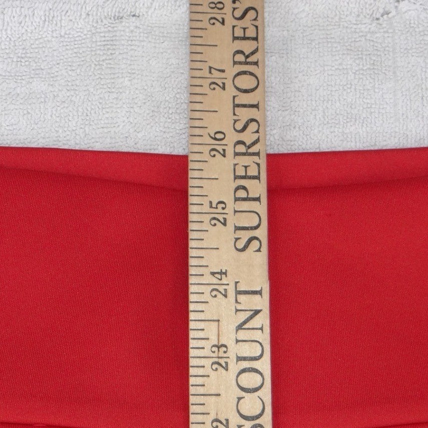 Thalia Sodi Womens Red Stretch Knit Pencil Midi Skirt Size Small High Waist Slit