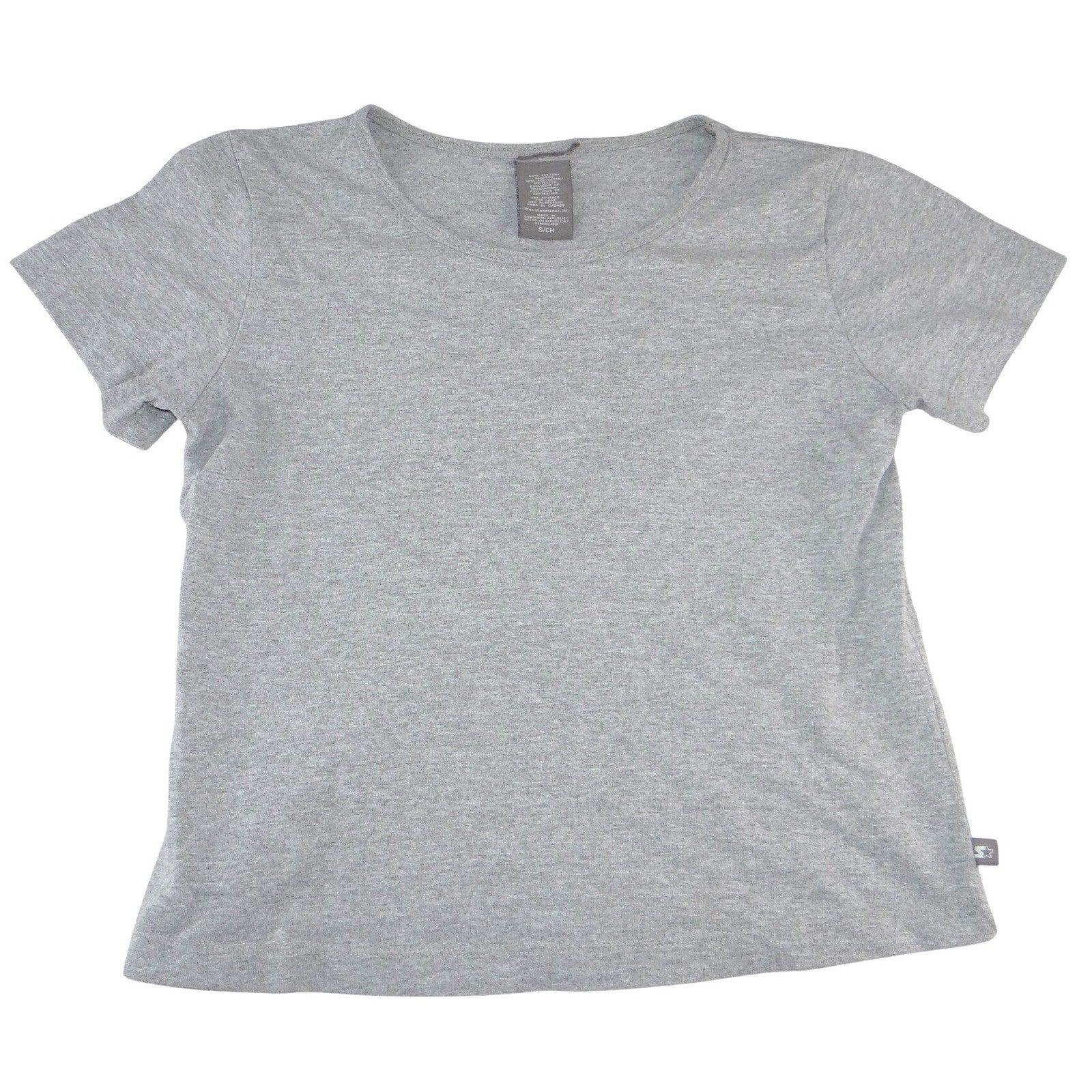 Starter Womens Heather Gray Short Sleeve Athletic Crew Neck T-Shirt S