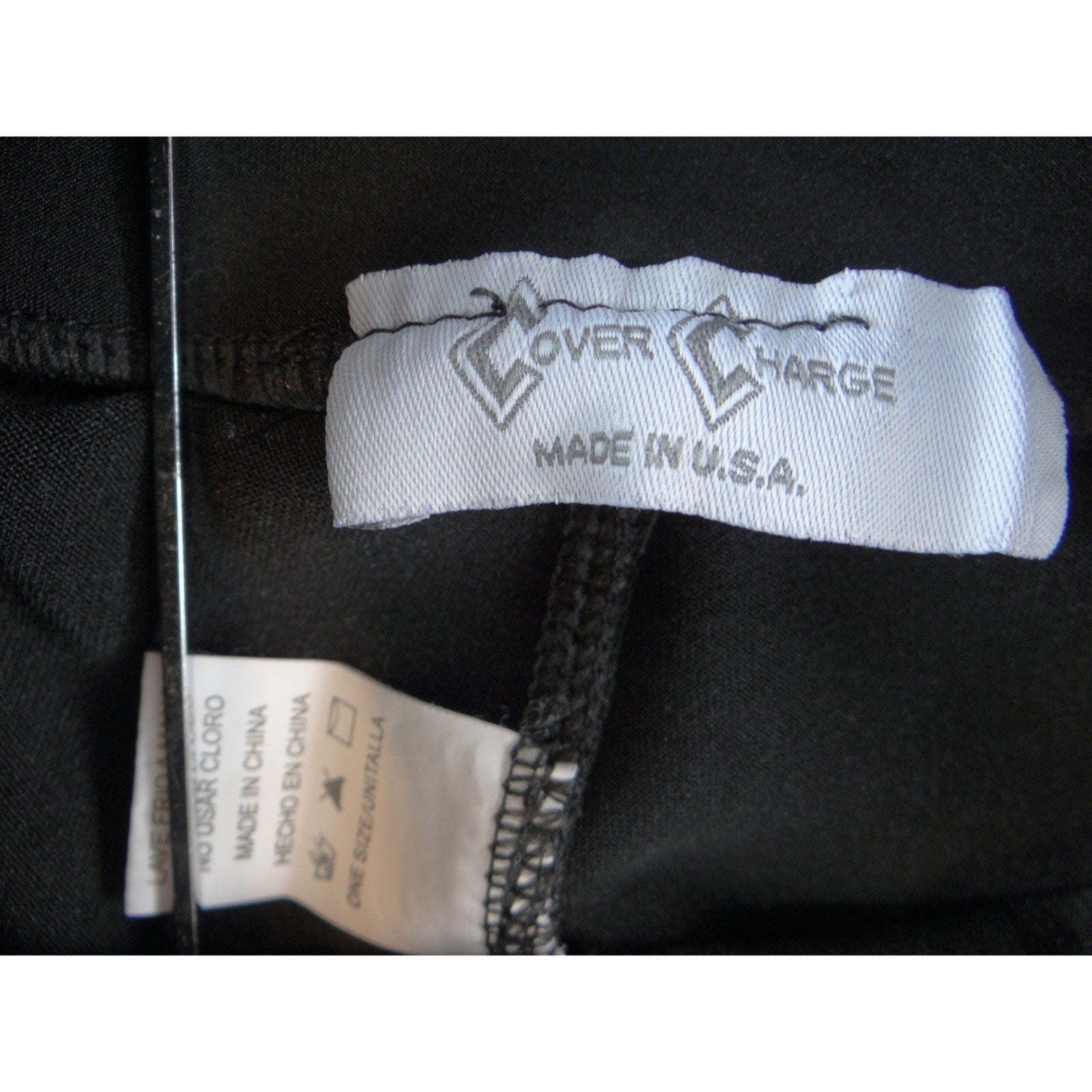 Cover Charge Black Floral Lace Overlay Leggings High Waisted Button Detail