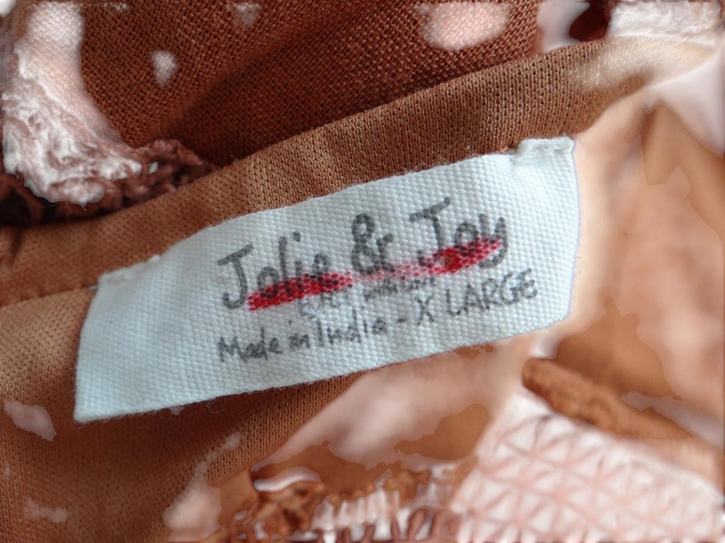 Jolie & Joy Feminine Coral Midi Dress - Size XL