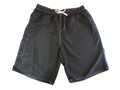 High-Quality Black Nylon Swim Shorts - XL