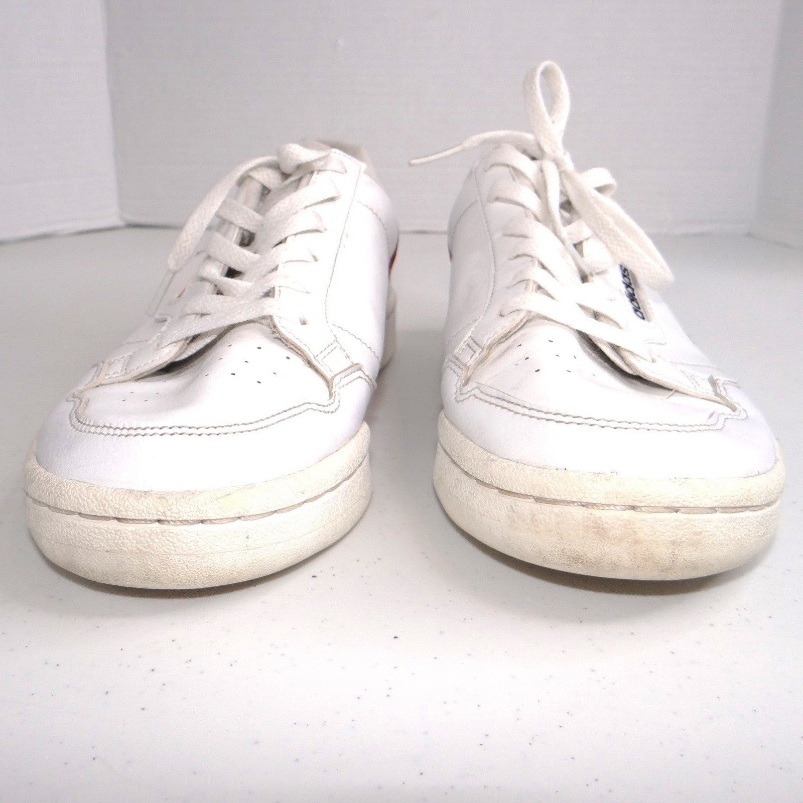 Adidas Continental 80 White Navy Red Leather Sneakers Mens 5.5 Womens 6.5