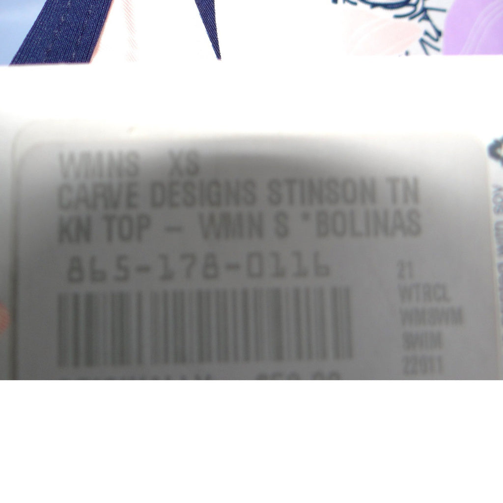 NWT-Carve Designs Stinson Tankini Top Bolinas Floral Navy Lavender Small