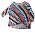 NWT Ruby Rd Woman Bright Idea Striped Twisted Front Top 3X