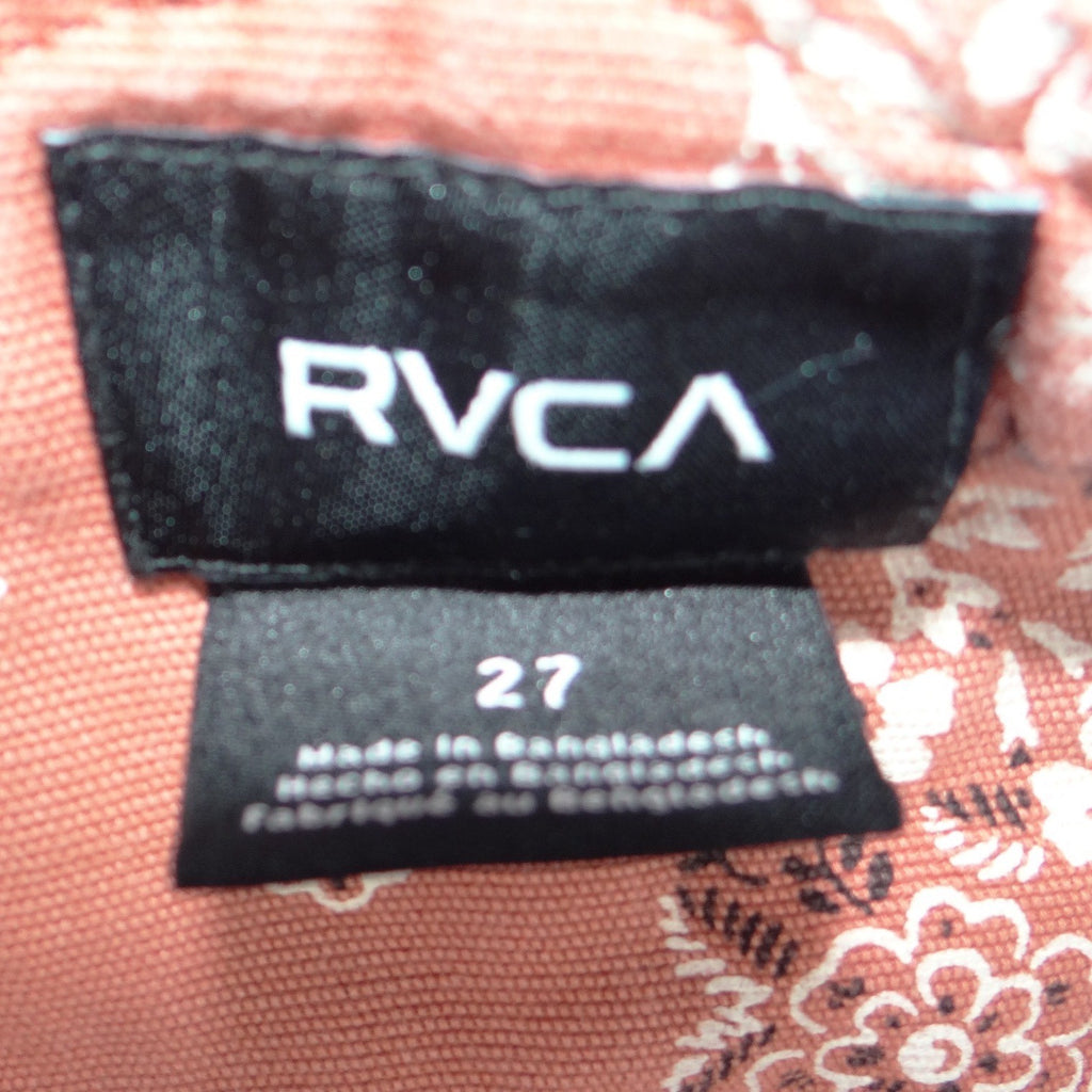 RVCA Womens Bandana Patchwork Overalls Clay Terracotta Floral Canvas Bib 27