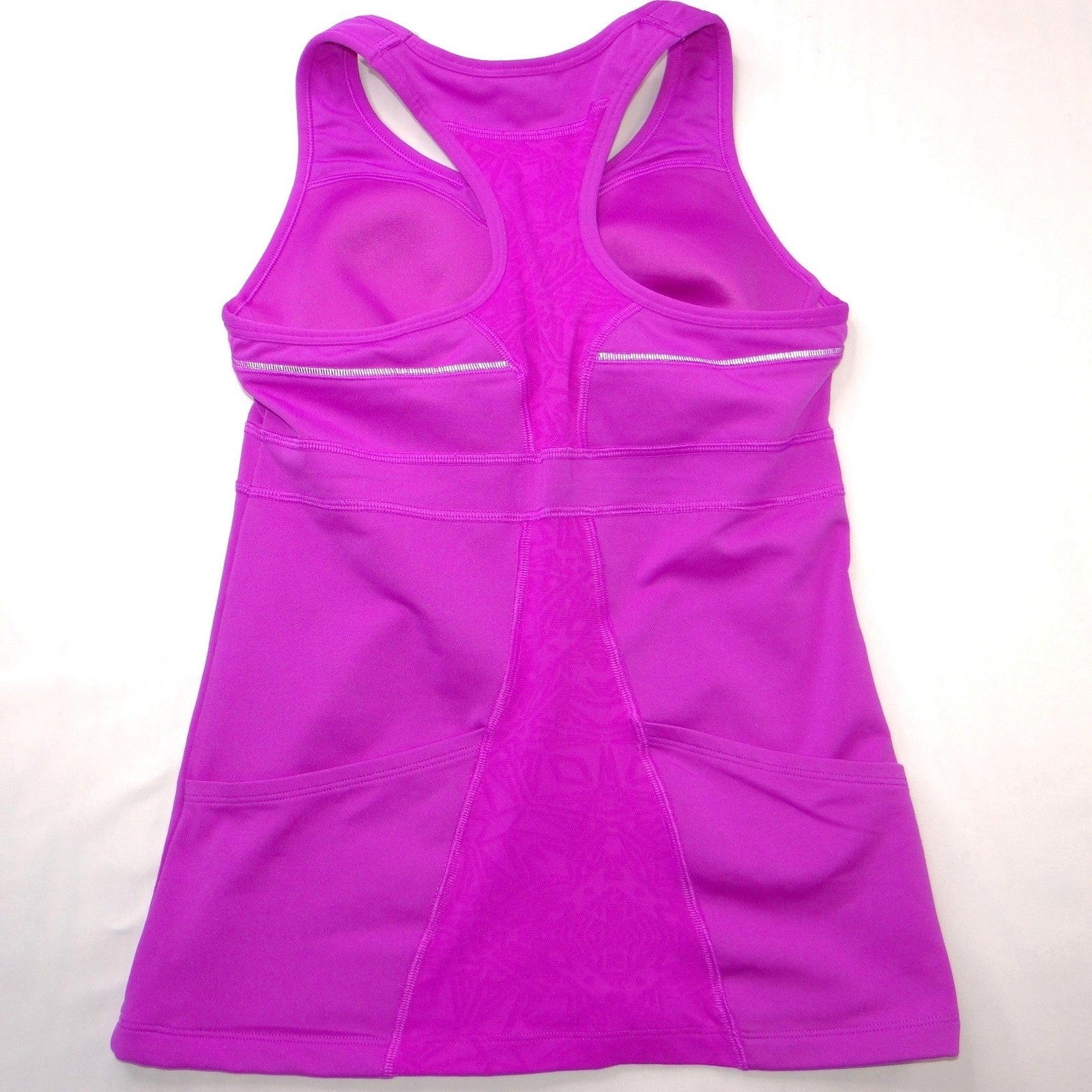 Athleta Womens Purple Racerback Workout Tank Top Built-in Bra Style 819383 Small
