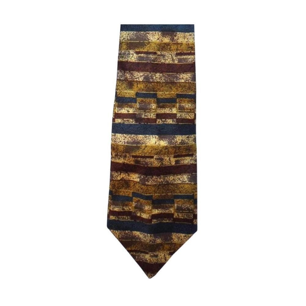 Lamberti 100% Silk Made in Italy Striped Tie