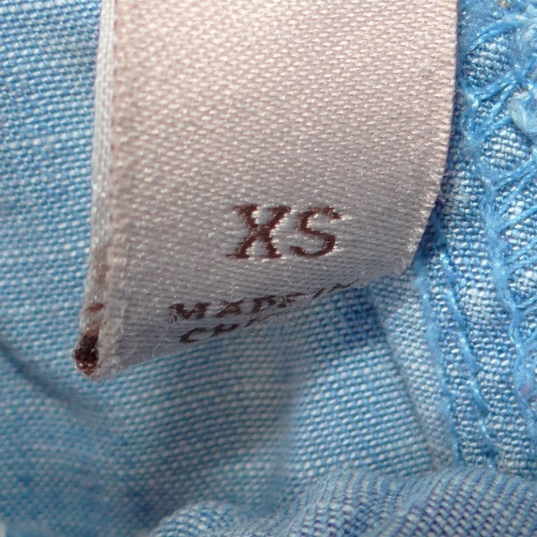 Knox Rose Womens Light Wash Chambray Paperbag Waist Jogger Pants Blue XS