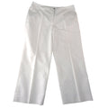Ann Taylor Womens White Wide Leg Twill Dress Pants Trousers Size 10