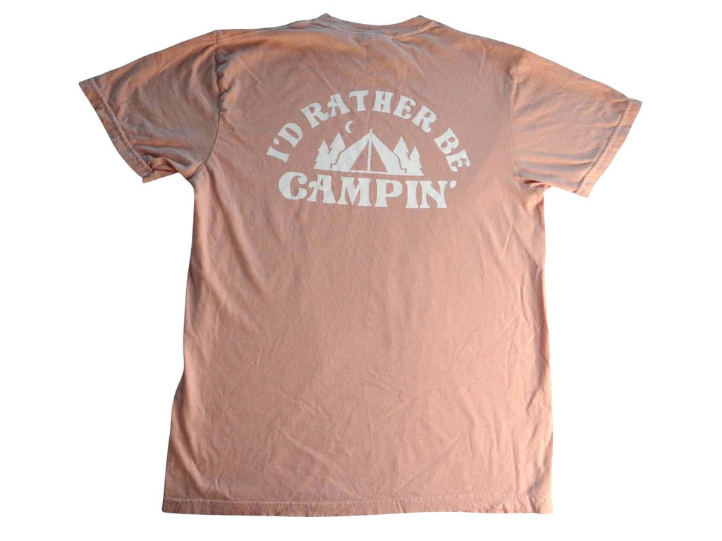 Comfort Colors 'I'd Rather Be Campin' T-Shirt - 100% Cotton