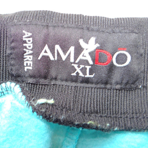 Amado Apparel Mens XL Colorblock Fleece Joggers Teal Yellow Pink Streetwear