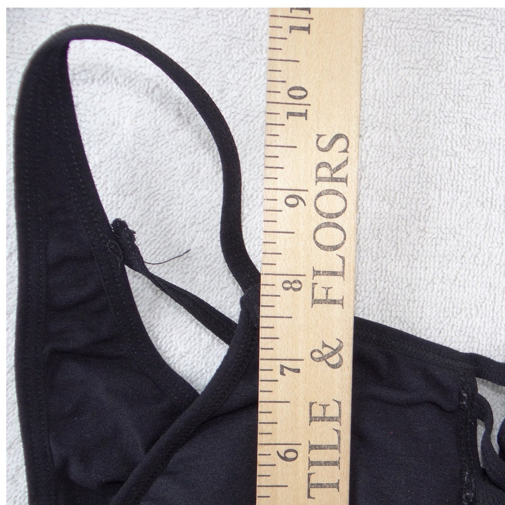 Black Lace Up Front Sports Bra Removable Pads Sleeveless Activewear