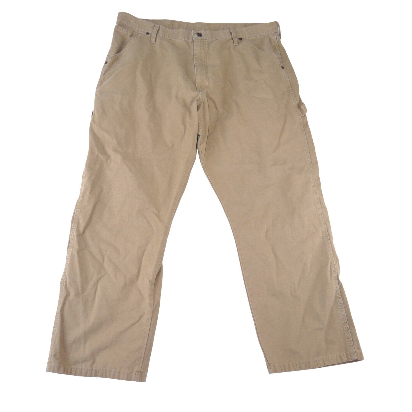 Wrangler Mens Carpenter Pants 40x29 Tan Duck Canvas Workwear Utility