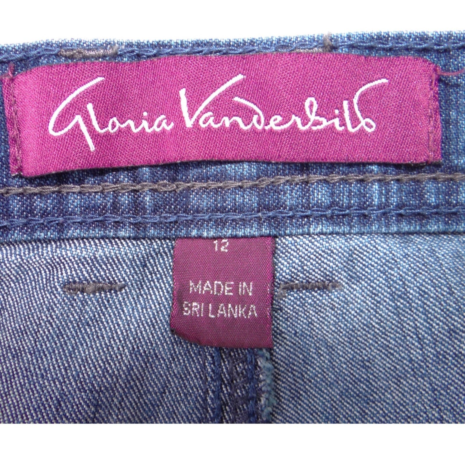 Gloria Vanderbilt Amanda High Rise Straight Leg Jeans Blue Medium Wash Mens 12