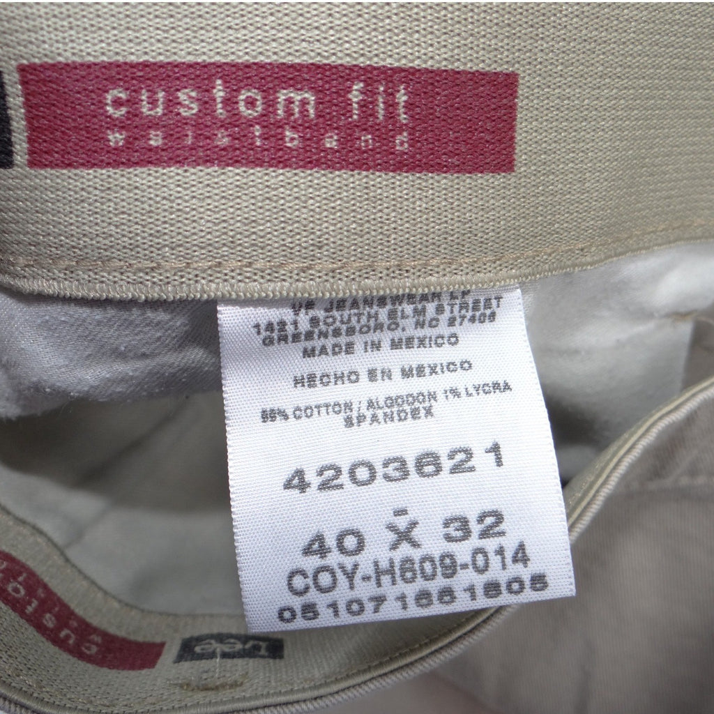 Lee Mens Custom Fit Waistband Khaki Chino Pants Tan 40x32