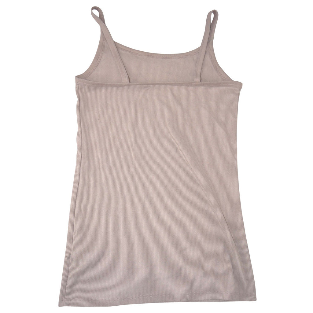 No Boundaries Ribbed Camisole Tank Top Tan Taupe Medium 7-9 Sleeveless Scoop