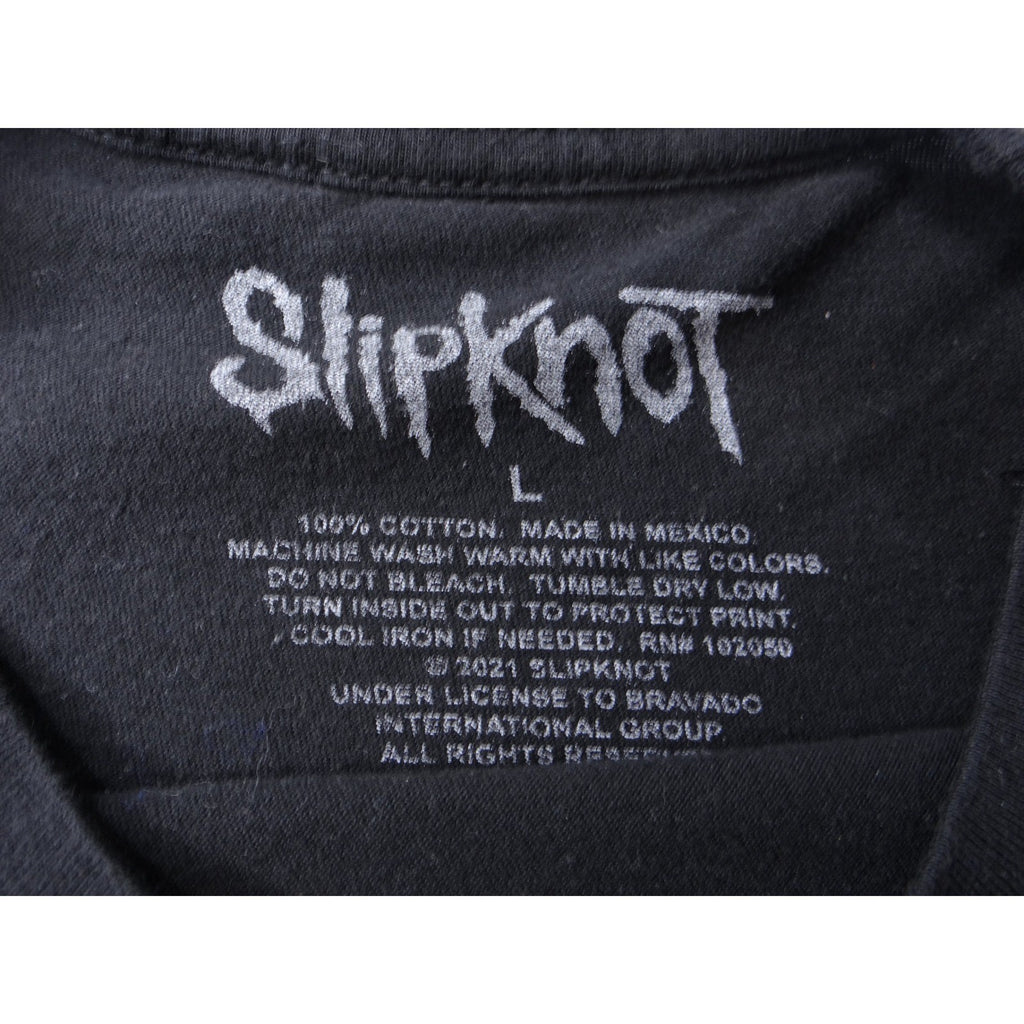 Slipknot Black T Shirt Graphic Band Logo Women's Size Large