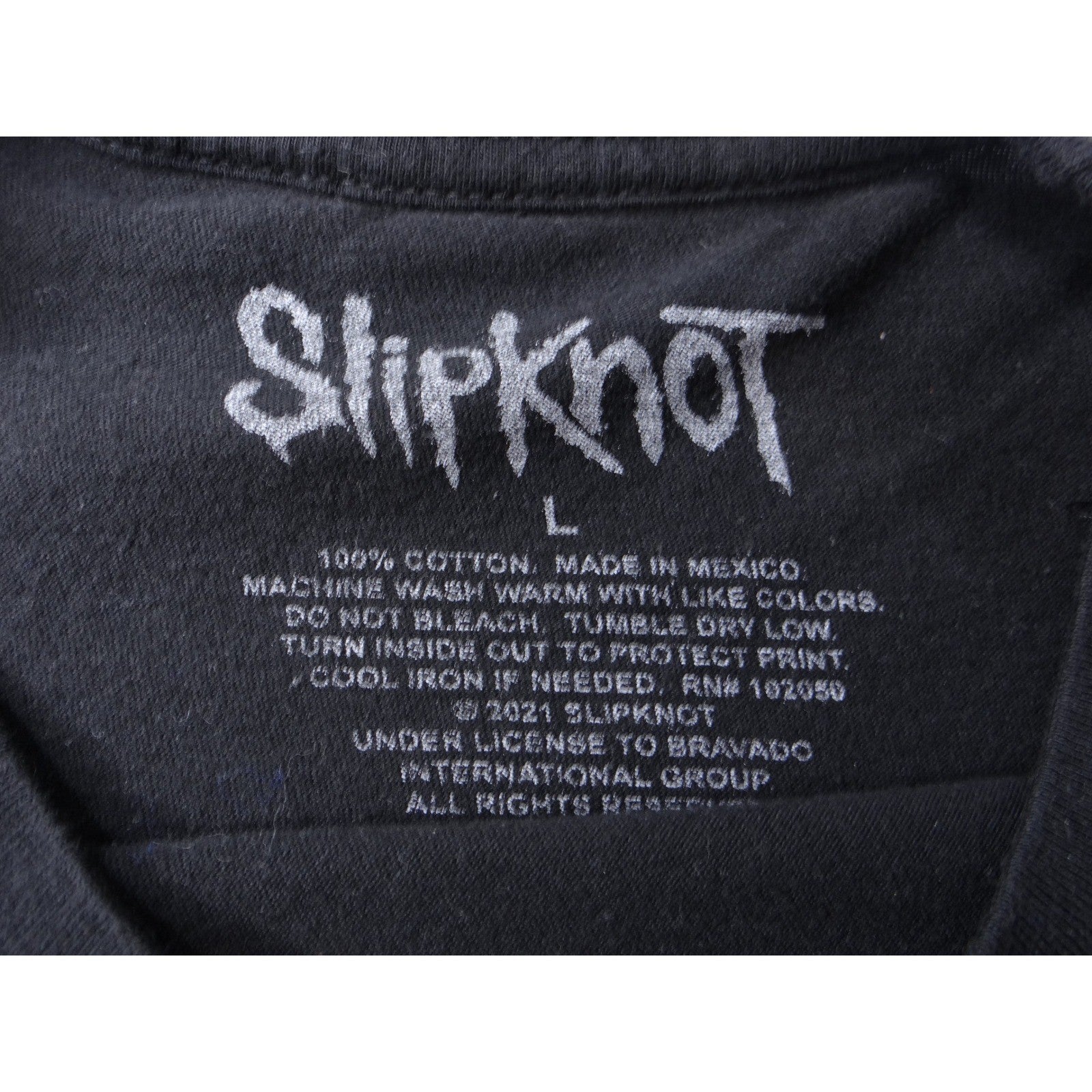 Slipknot Black T Shirt Graphic Band Logo Women's Size Large