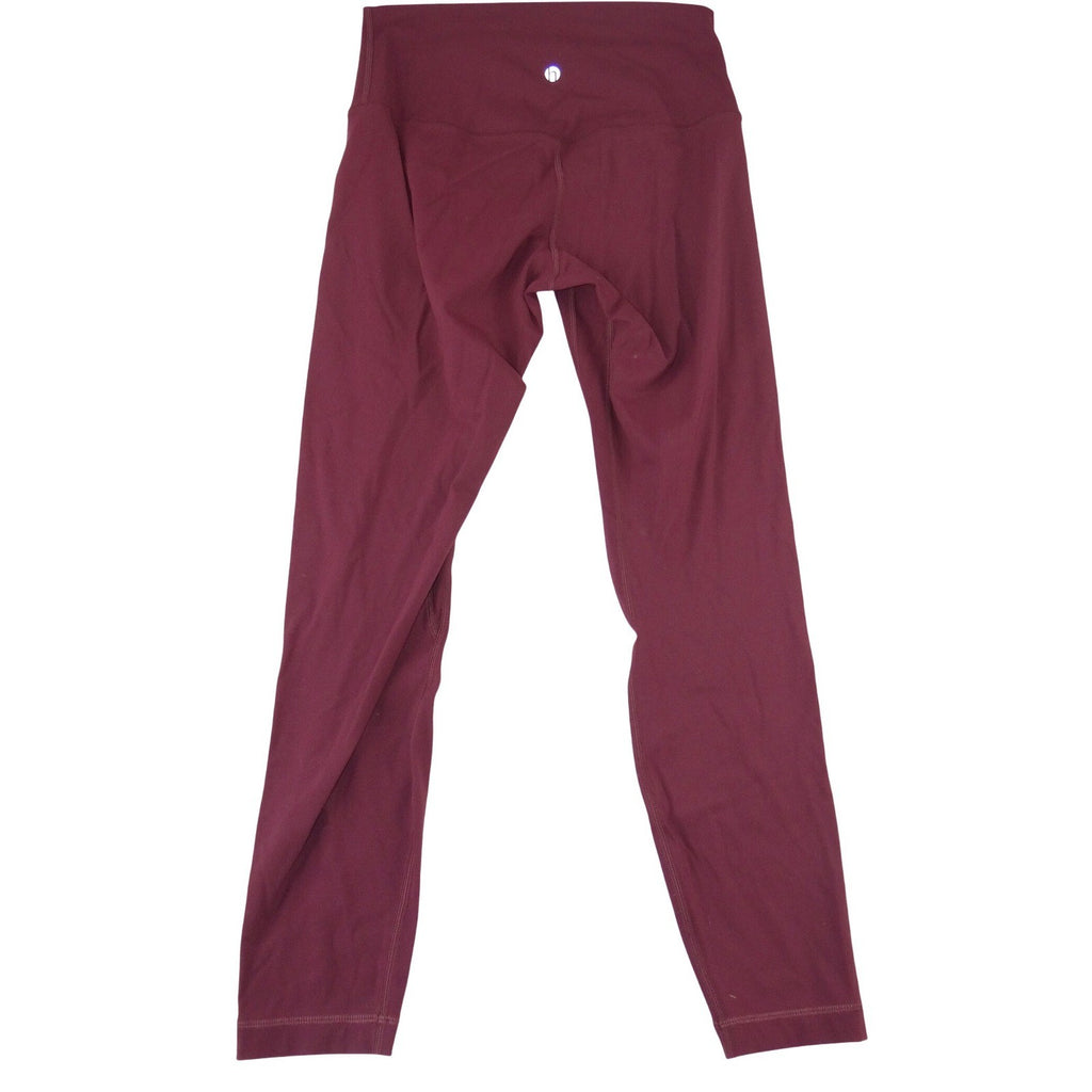 90 Degree by Reflex Womens High Rise Leggings Burgundy 7/8 Length