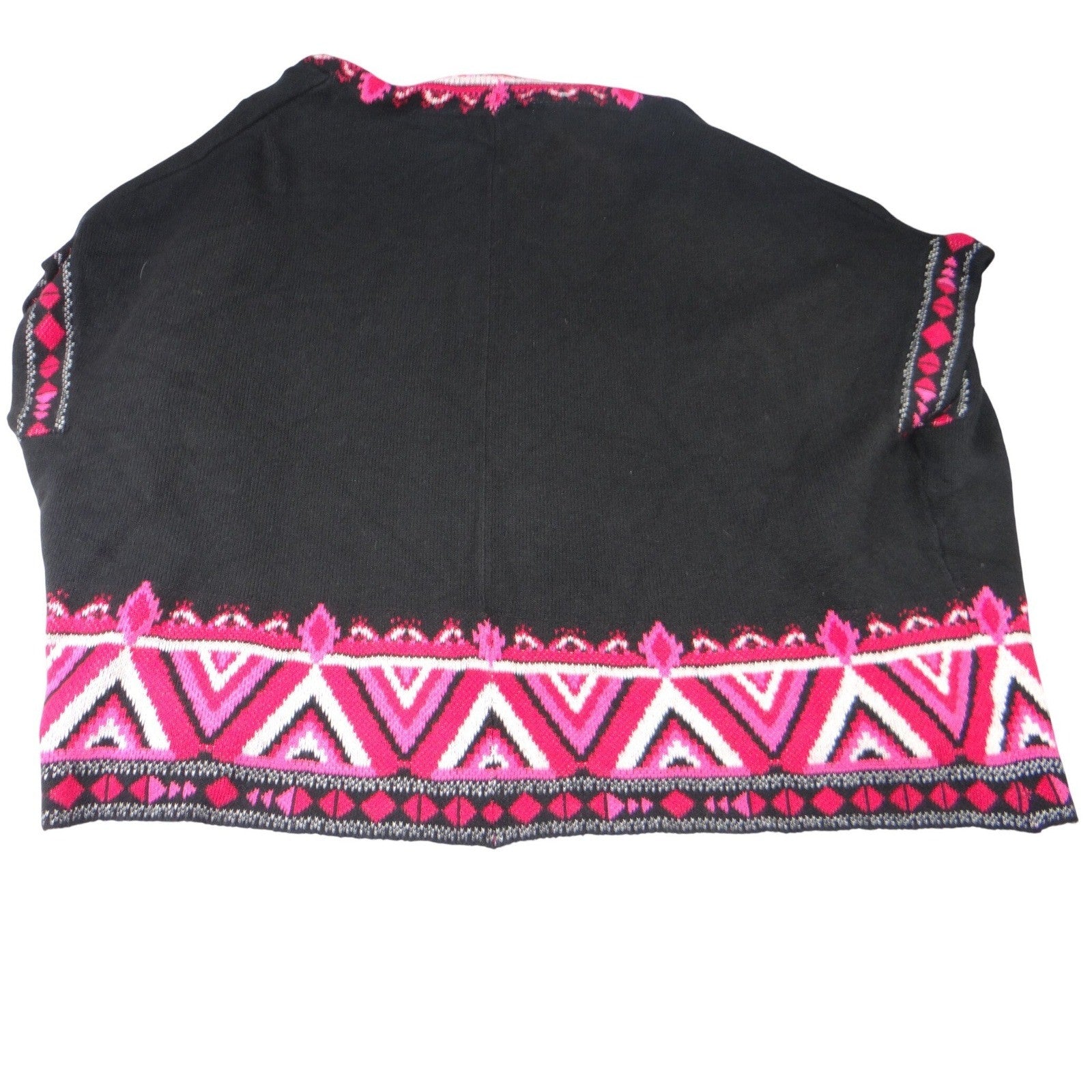 The Pioneer Woman Black Geometric Aztec Open Front Cardigan Sweater S M