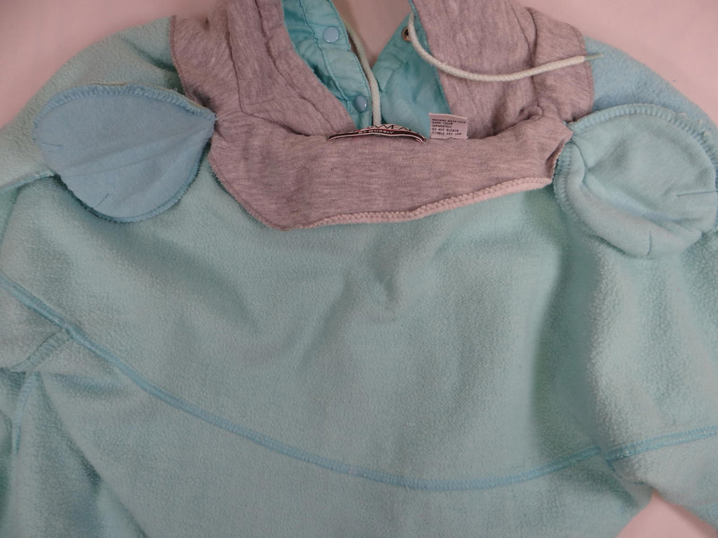 Vintage 1990's China Wear By Morsly Light Blue Pullover Sweatshirt Hoodie