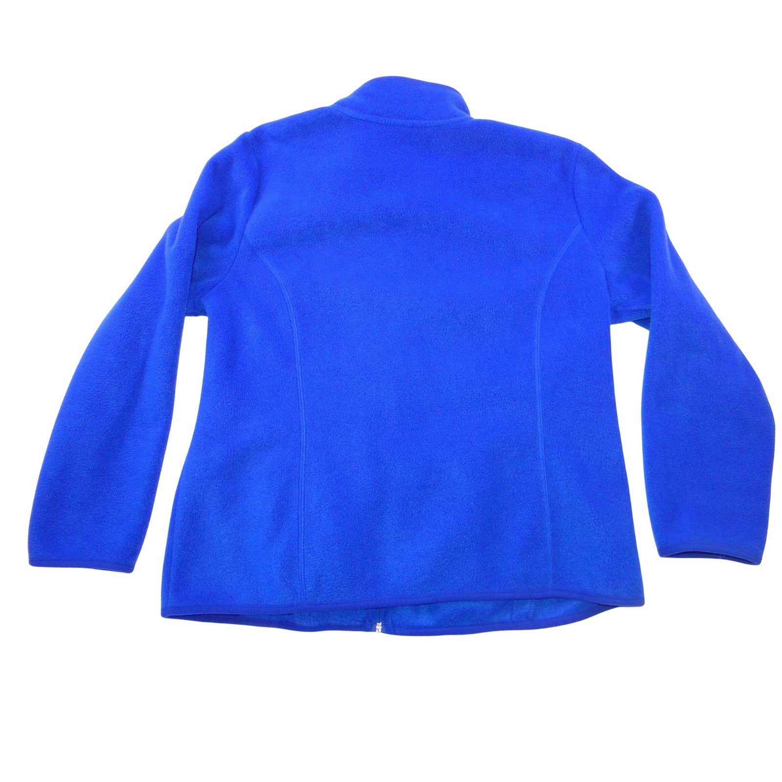 Karen Scott Sport Royal Blue Fleece Full Zip Mock Neck Jacket Womens Large