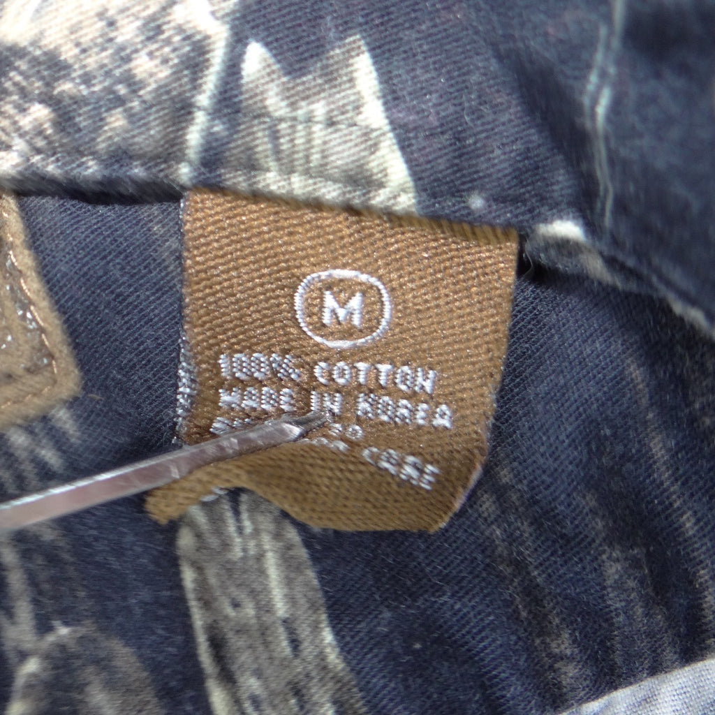 North River Outfitters Mens Bass Fishing Print Button Down Shirt Blue Size M