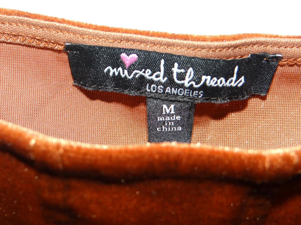 Mixed Threads Velvet Crop Top - Medium