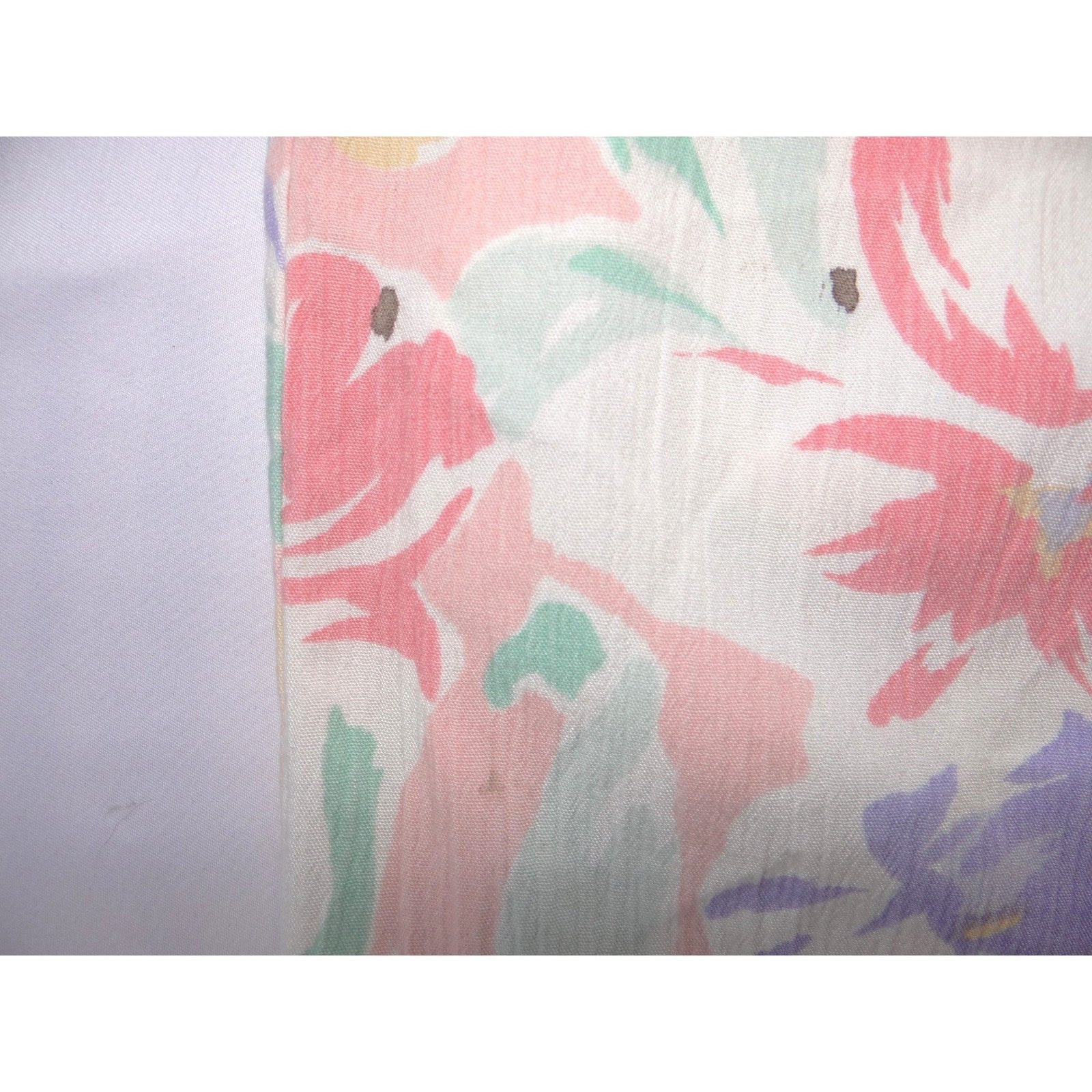 Alfred Dunner Vintage Floral Blazer Pastel Tropical Single Button Made in USA 12