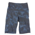 90 Degree by Reflex Womens XS Tie Dye Biker Shorts Navy Black High Rise Pockets
