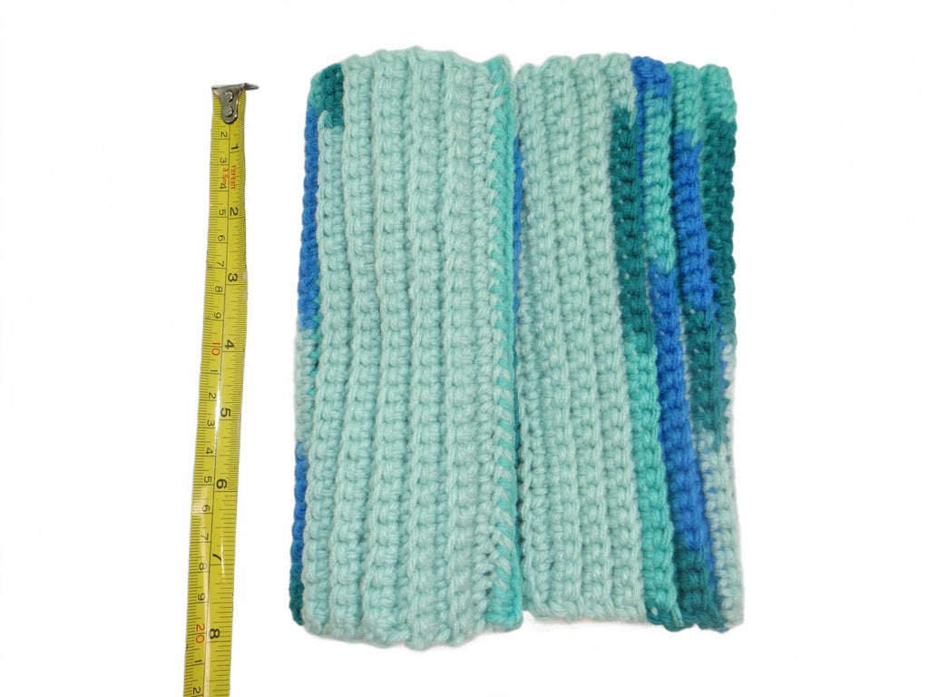 Handmade Crochet Hand Warmer in Blue and Green Tones Lot 2