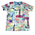 Super Shine Prints By Drill Mens Large Retro Vegas Miami All Over Print T-Shirt