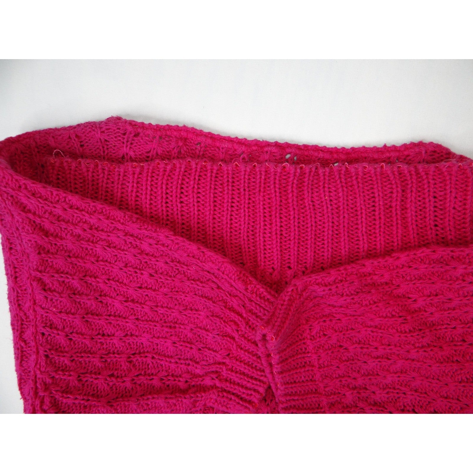 Vintage Nicole Curie Knit Sweater Women M Pink Short Sleeve Textured Pullover