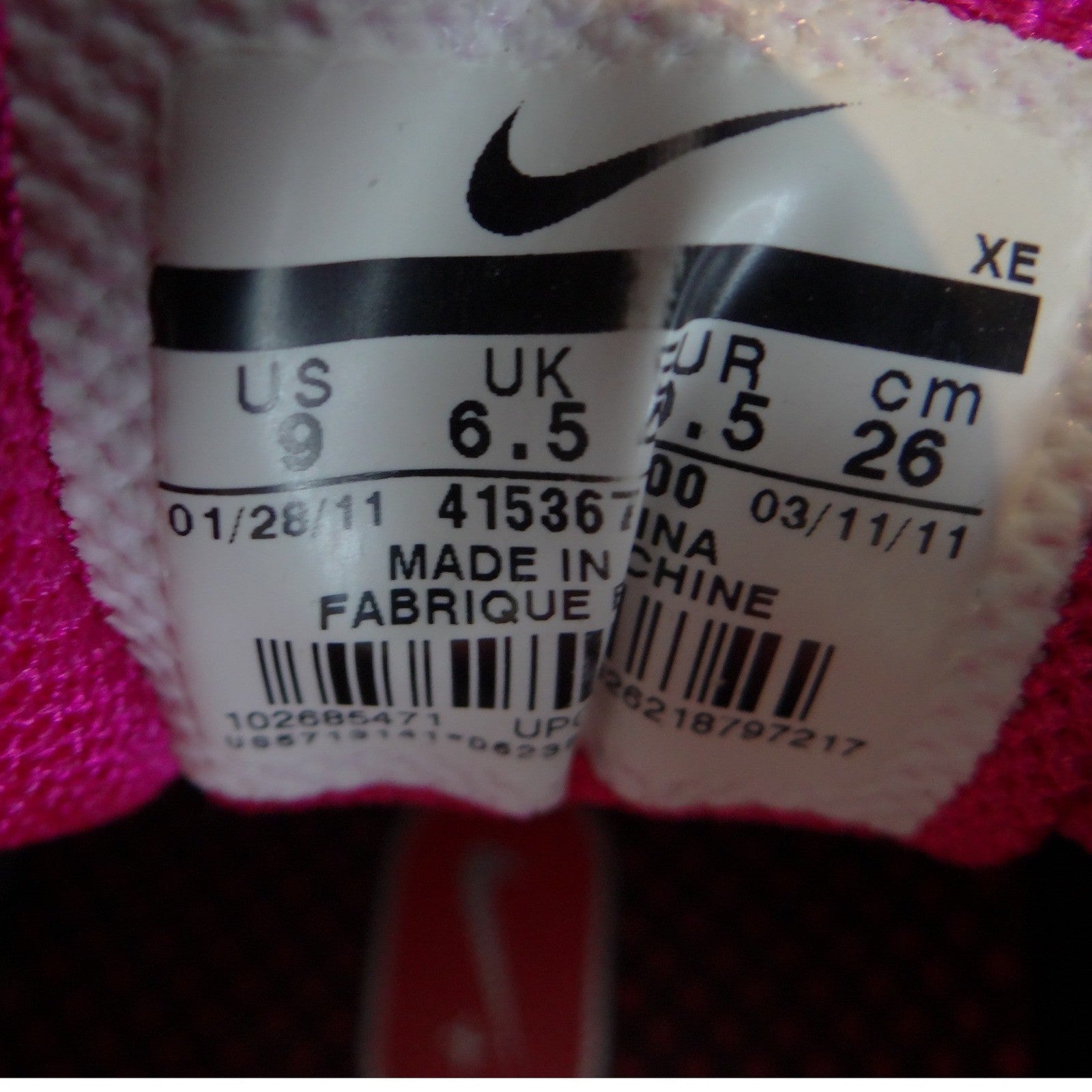 Nike Air Zoom Structure 14 Womens Pink Black Running Shoes Size 9