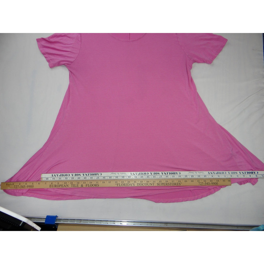 Lot of 3 Plus Size Red Pink Coral Tunics 2X XXL - Three Tunics Tops Bundle