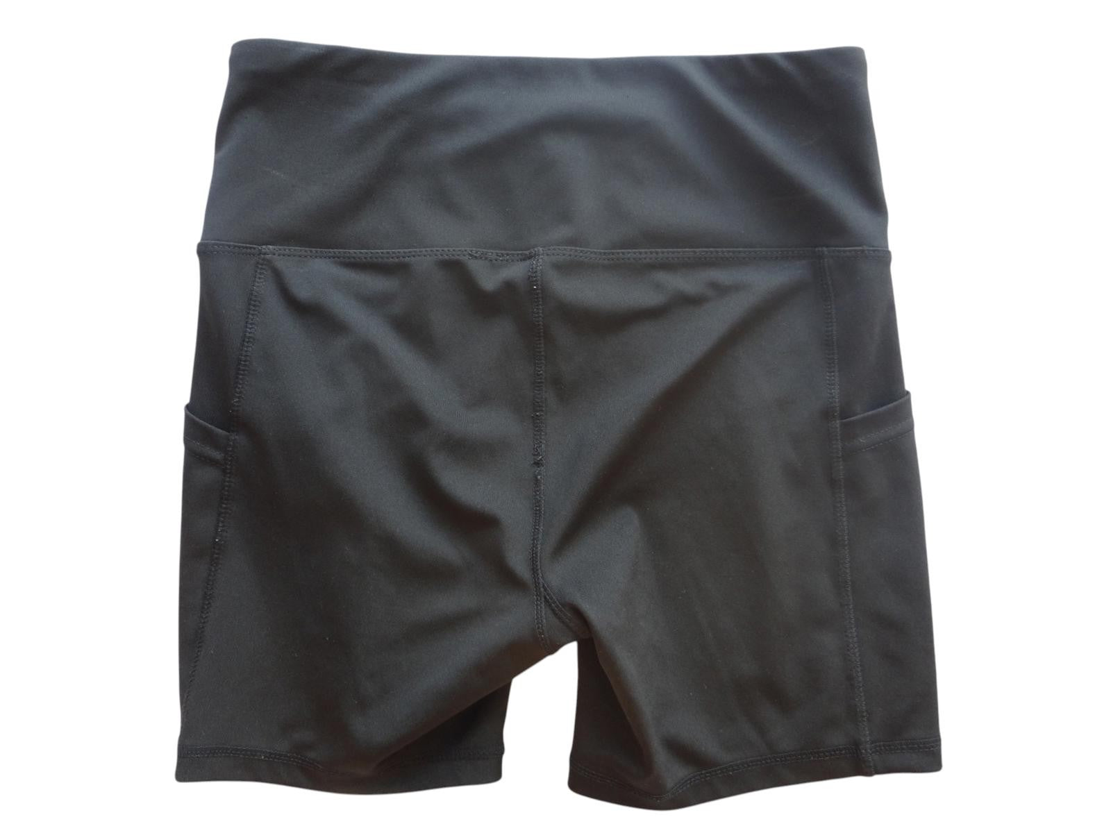 Ebb & Flow Comfortable Black Active Shorts with Pockets