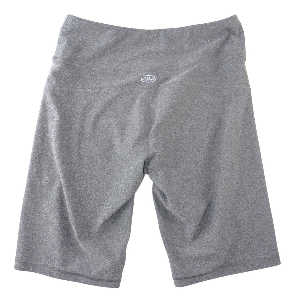 NYL Womens Charcoal Heather Grey High Rise Reflective Athletic Bike Shorts Small