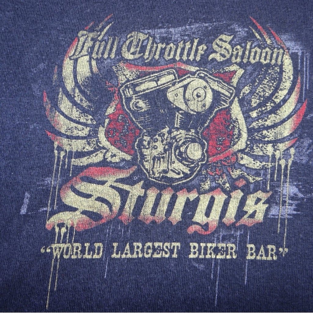 Full Throttle Saloon Sturgis Biker Graphic Long Sleeve T-Shirt Black Mens 3XL
