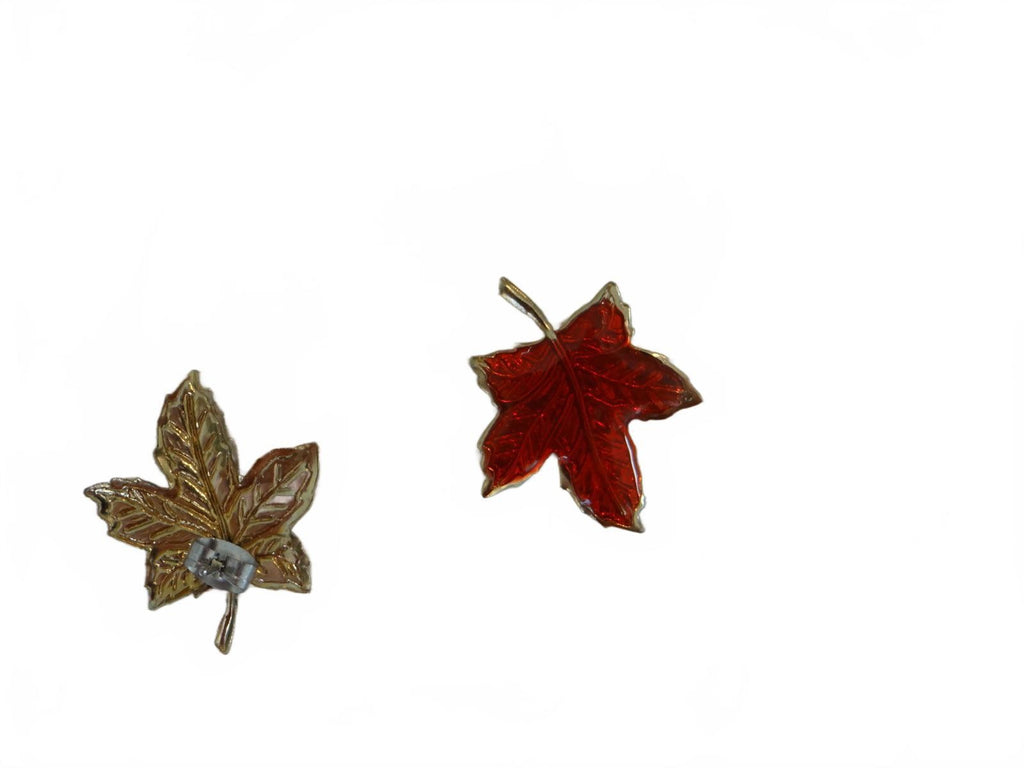 Red Maple Leaf Shaped Earrings