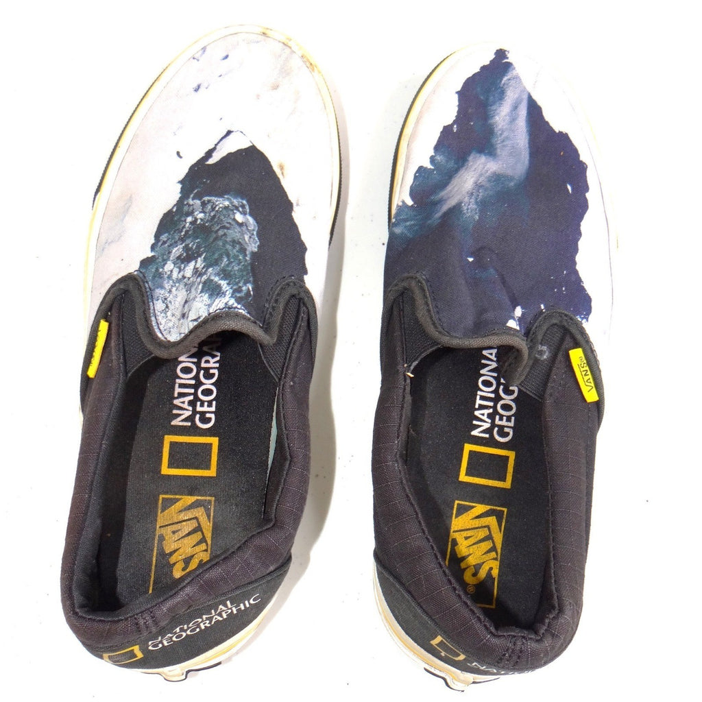 Vans x National Geographic Slip-On Greenland Glacier Shoes Mens 6 Womens 7.5